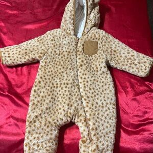 Wonder Nation Fuzzy Brown Kids One Piece